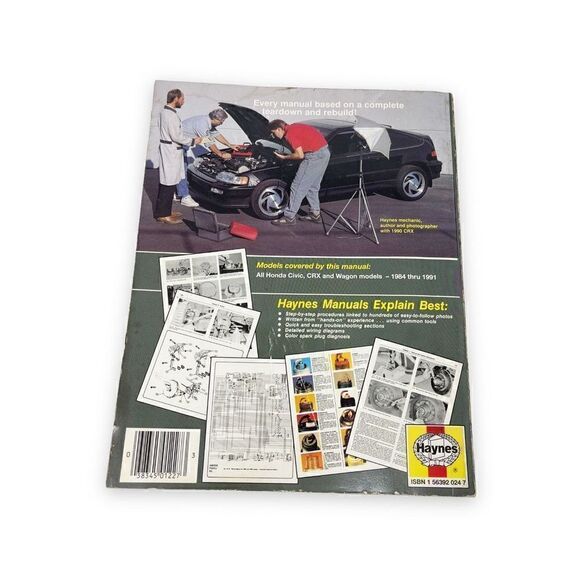 Haynes Repair Manual 42023 All Honda Civic 84-91 Used Flawed - Picture 2 of 9